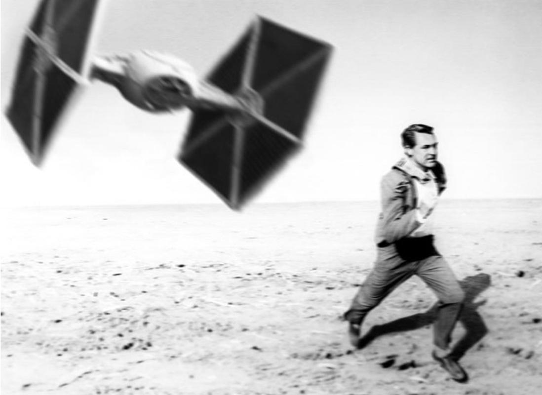 'Stay On Target!'

By BATIK

Archival pigment pop art print of a Star Wars TIE fighter chasing actor Cary Grant from the infamous scene in Hitchcock’s North By North West

BATIK is a London based fine artist and image maker.

Produced from the