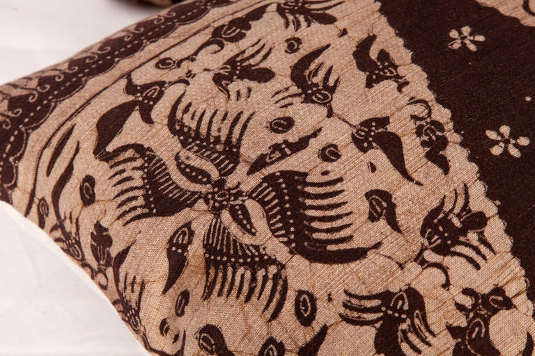 Batik Pillow Cases Fashioned from a Vintage Indonesian Batik For Sale