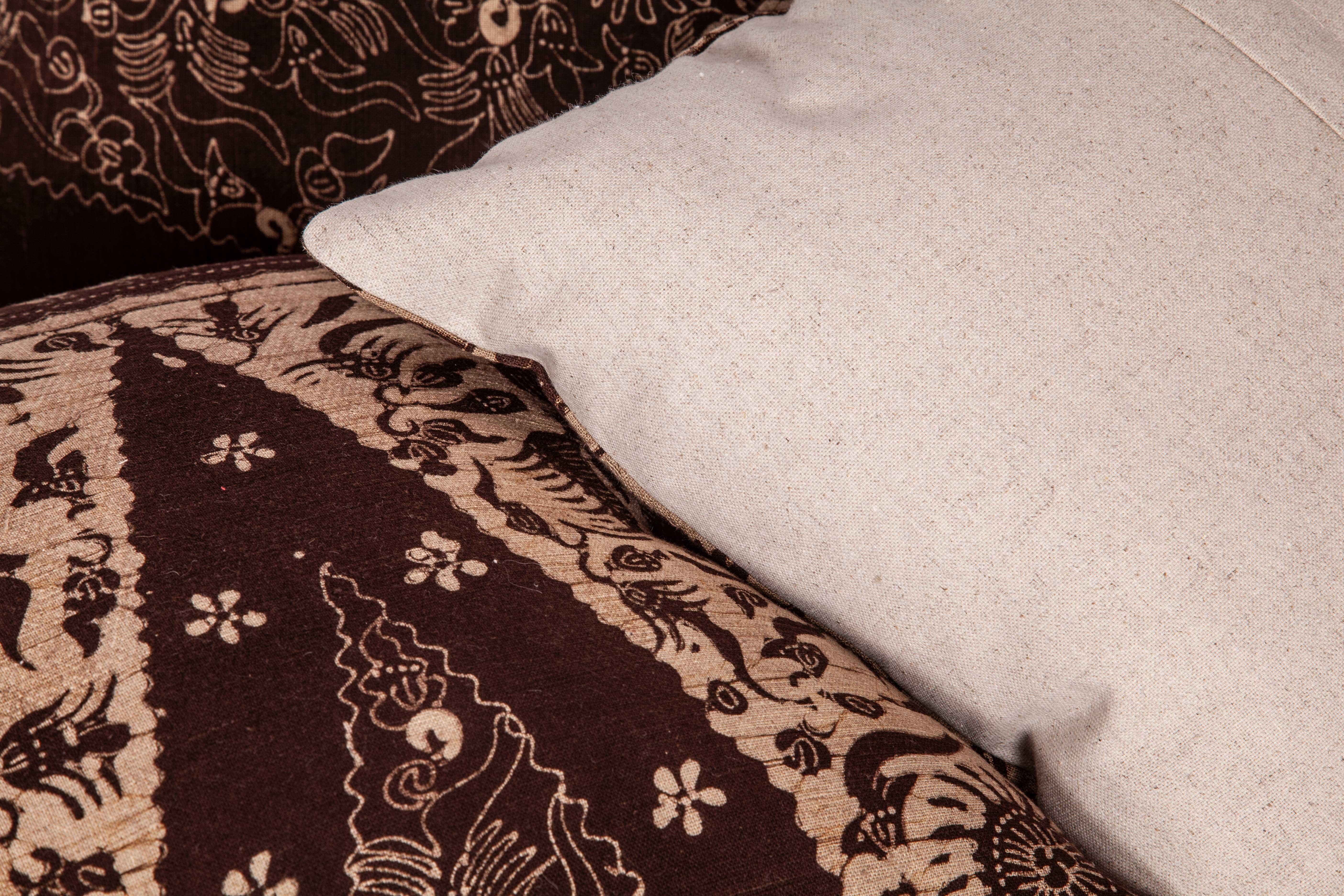 Tribal Batik Pillow Cases Fashioned from a Vintage Indonesian Batik