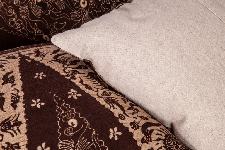 Batik Pillow Cases Fashioned from a Vintage Indonesian Batik For Sale