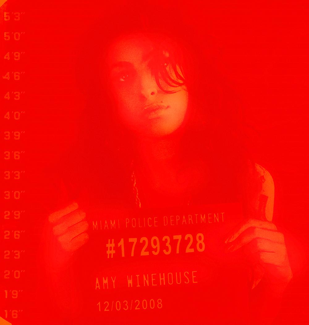 BATIK Portrait Print - Amy Winehouse Red 