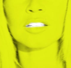 Atomic Yellow - Pop Art firmata in edizione limitata - Brigitte Bardot