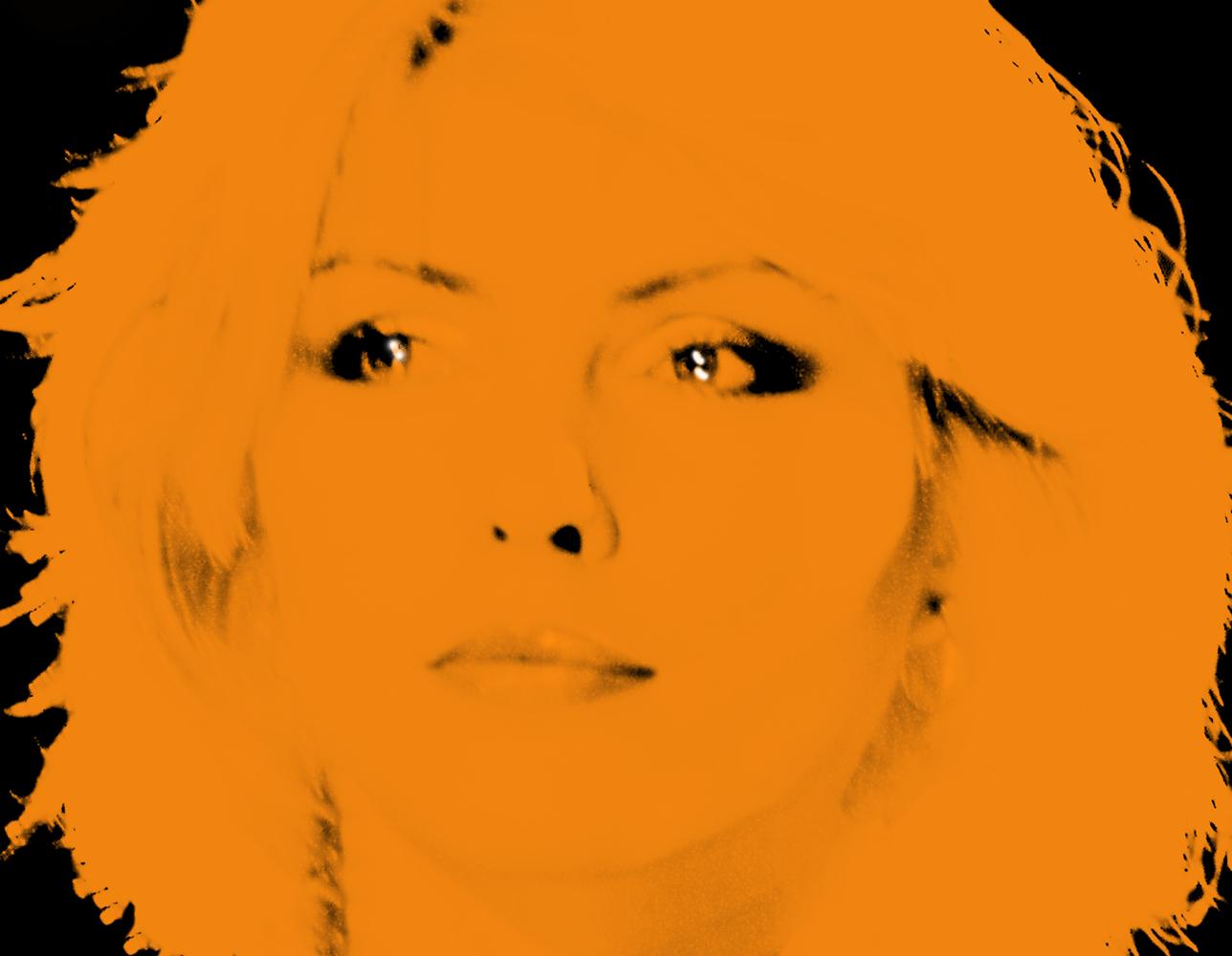 BATIK Portrait Print - Blondie Orange - Hand Signed Limited Edition
