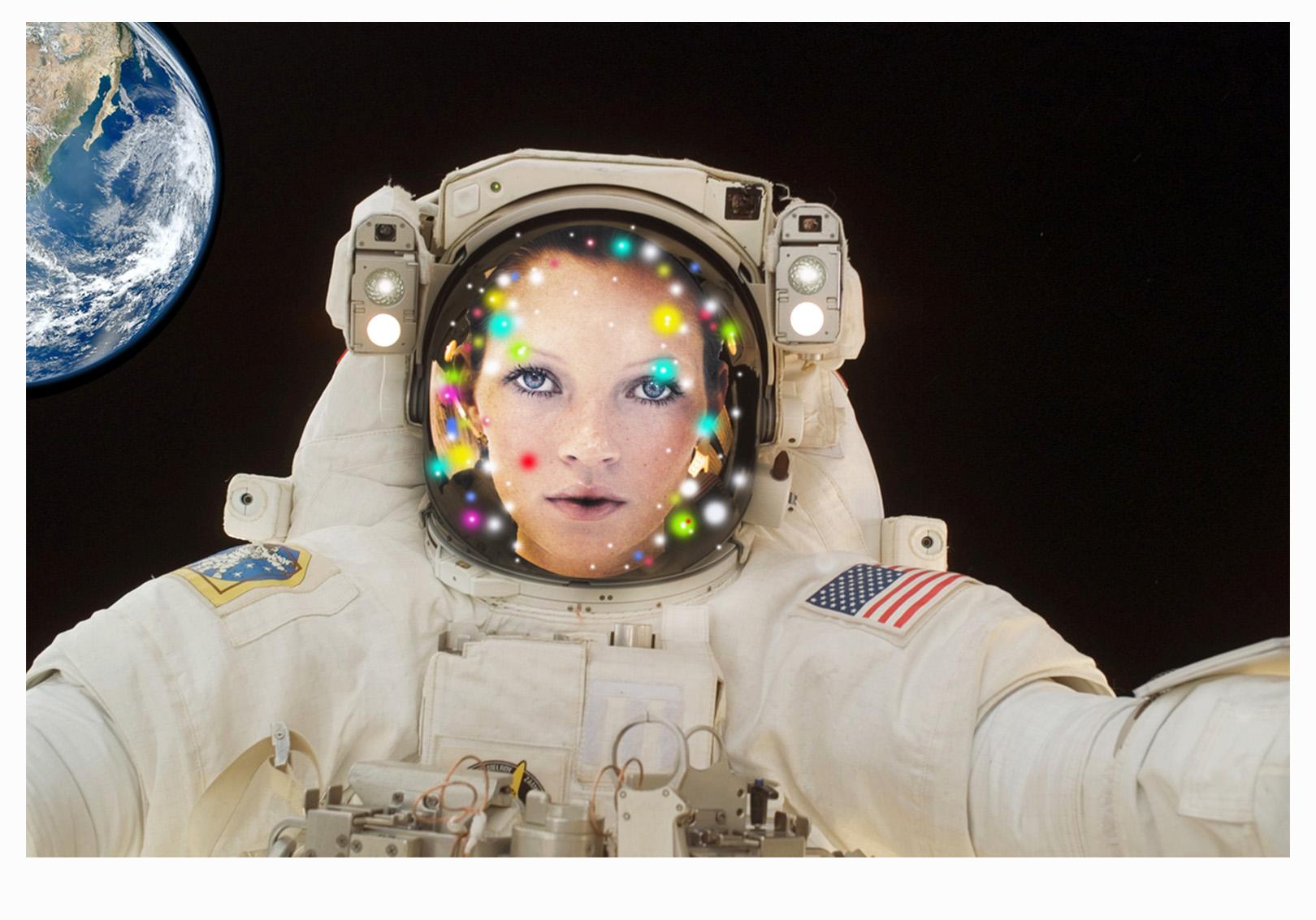 Kate In Space, édition limitée signée - Print de BATIK