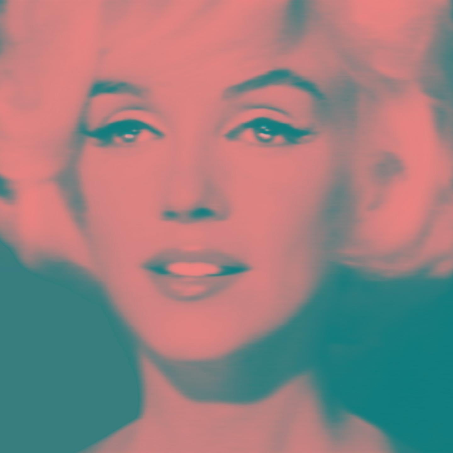 Marilyn Monroe Rosa Teal Nr.5 Oversize Pop Art Pop Art