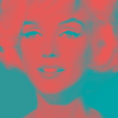 Marilyn Monroe Türkis Rot Nr. 43 Übergröße Pop Art