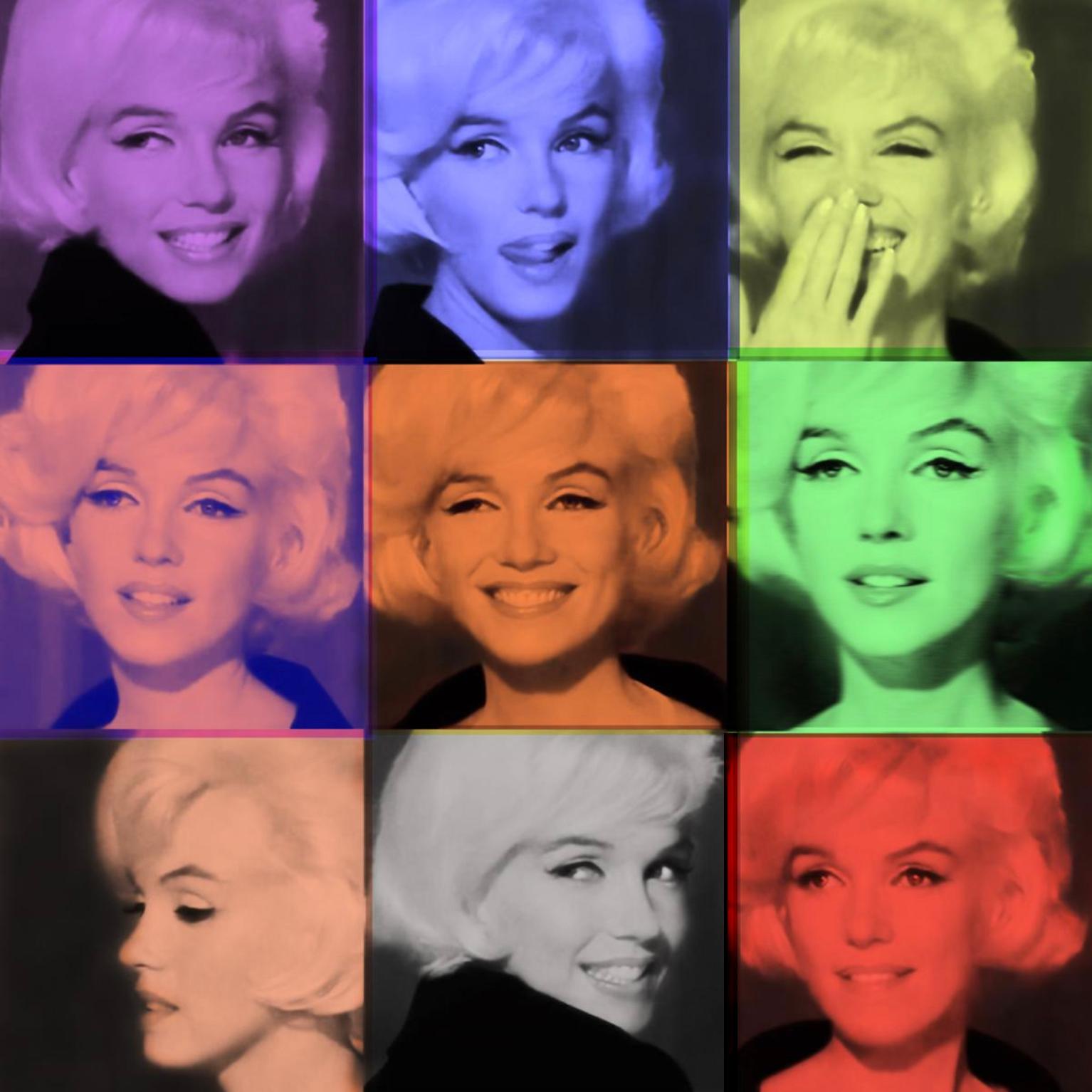 BATIK Portrait Print – Neun von eins   Signierte limitierte Auflage von Pop-Art – Marilyn Monroe