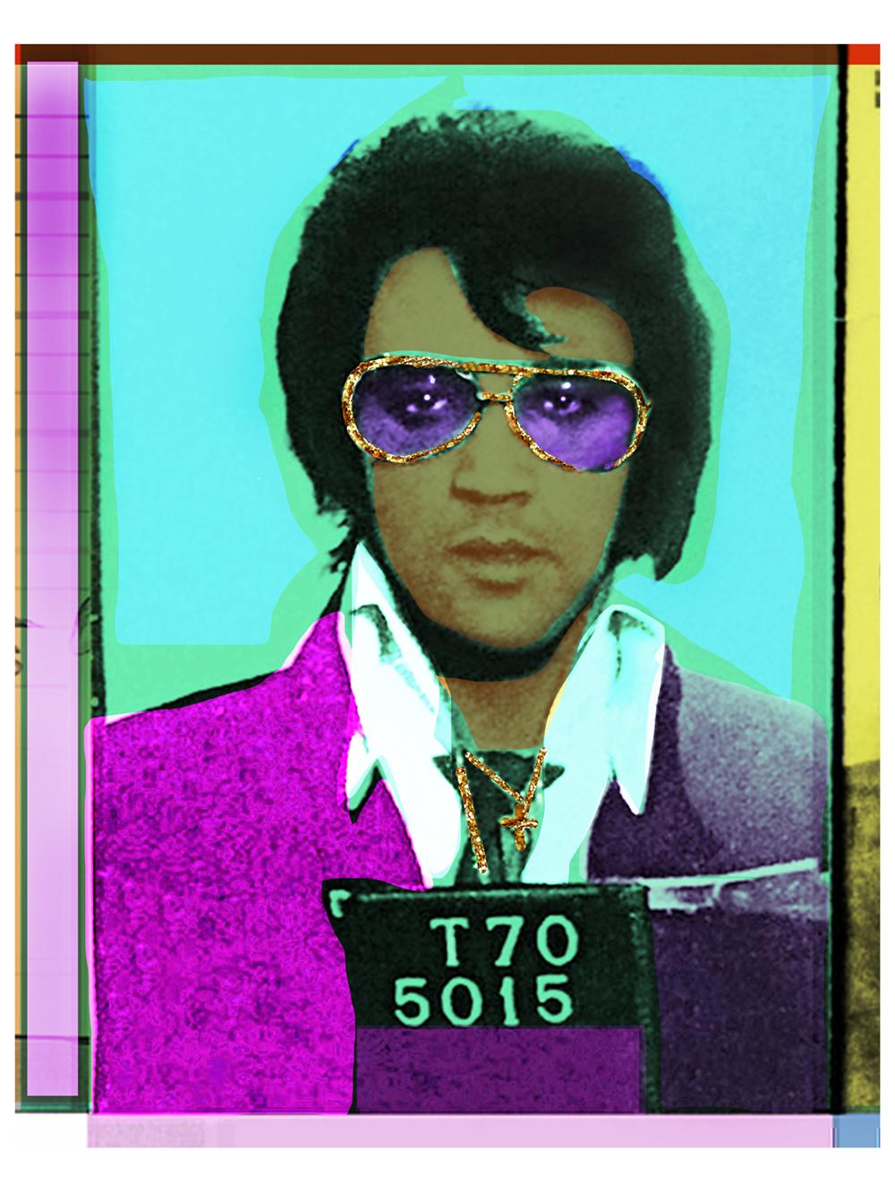 Only Elvis Gold Limited Edition Print, Pop Art, Signed, 40x30 Inches