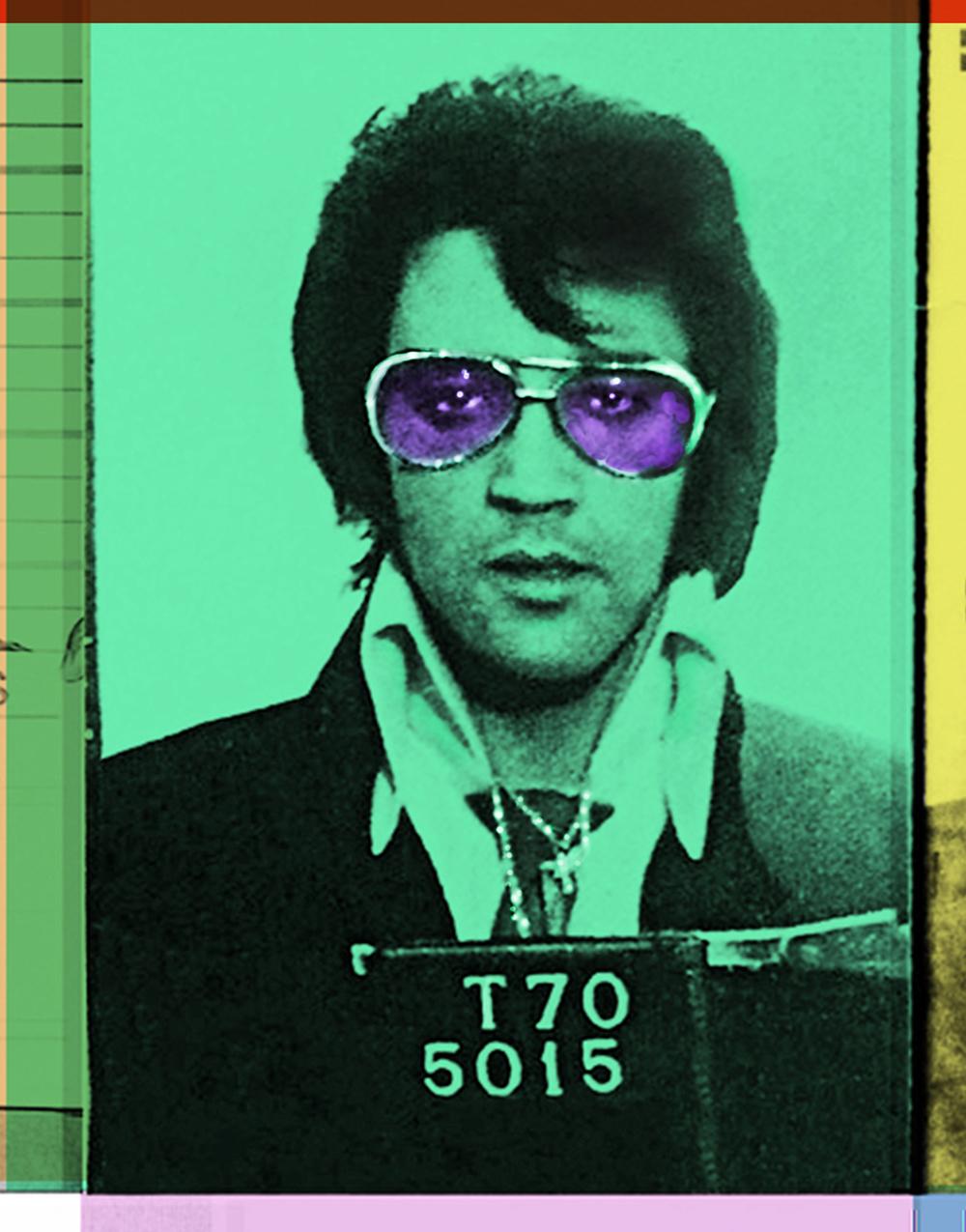 BATIK Portrait Photograph – ONLY Elvis signierter Druck in limitierter Auflage 