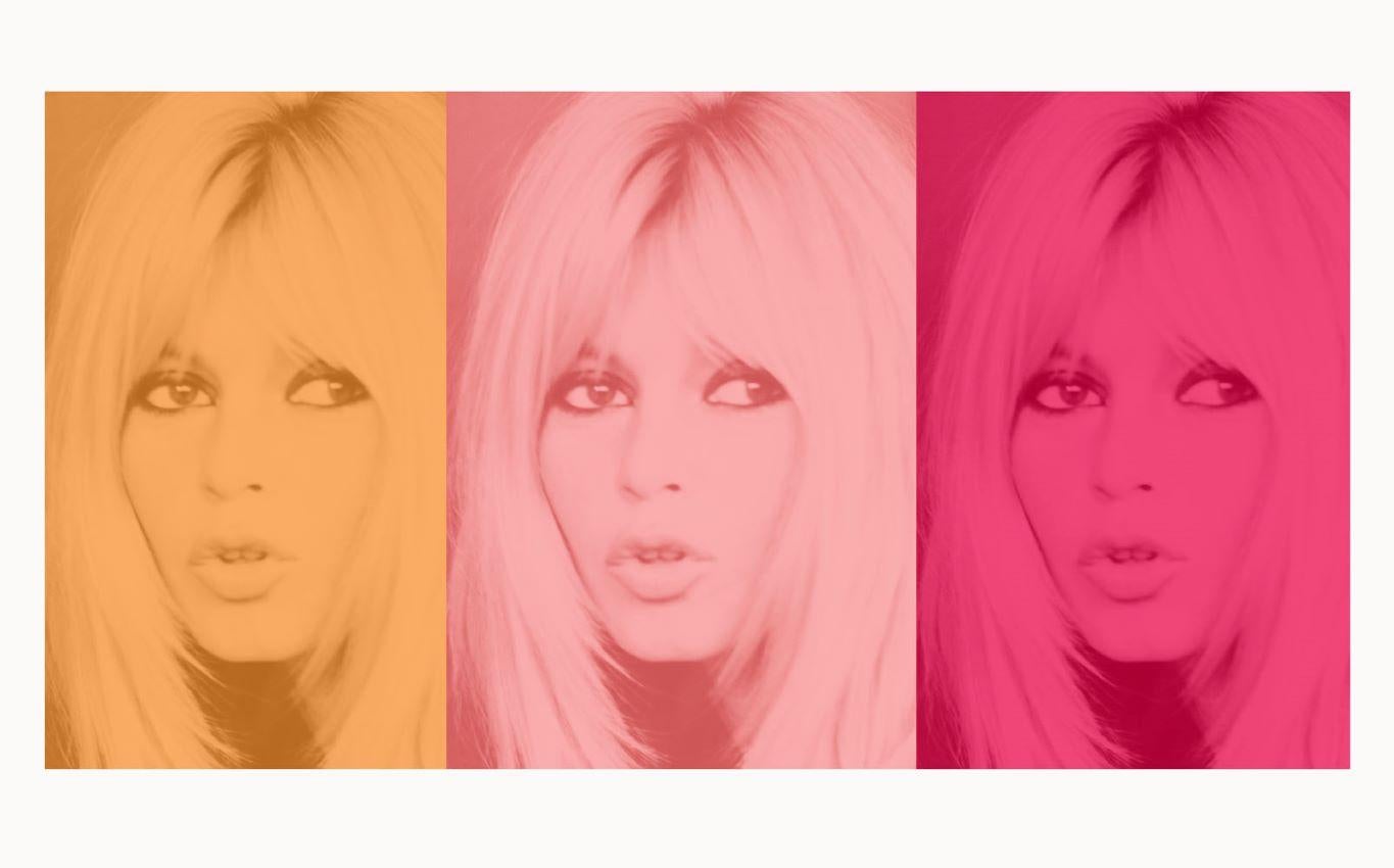 Pink Bardot Triptych by BATIK