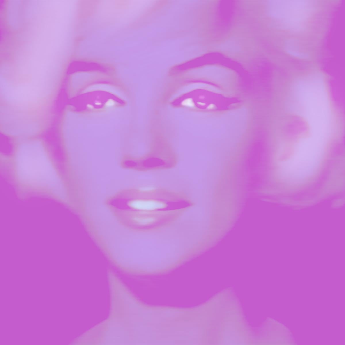 BATIK Portrait Print – Rosa Marilyn II - Marilyn Monroe Oversize Pop Art