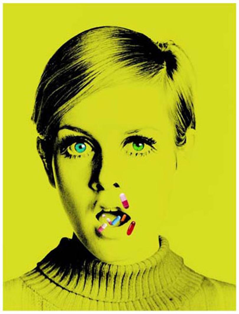 The Drugs Don’t Work Pop Art Print of Twiggy, Giant Signed Edition