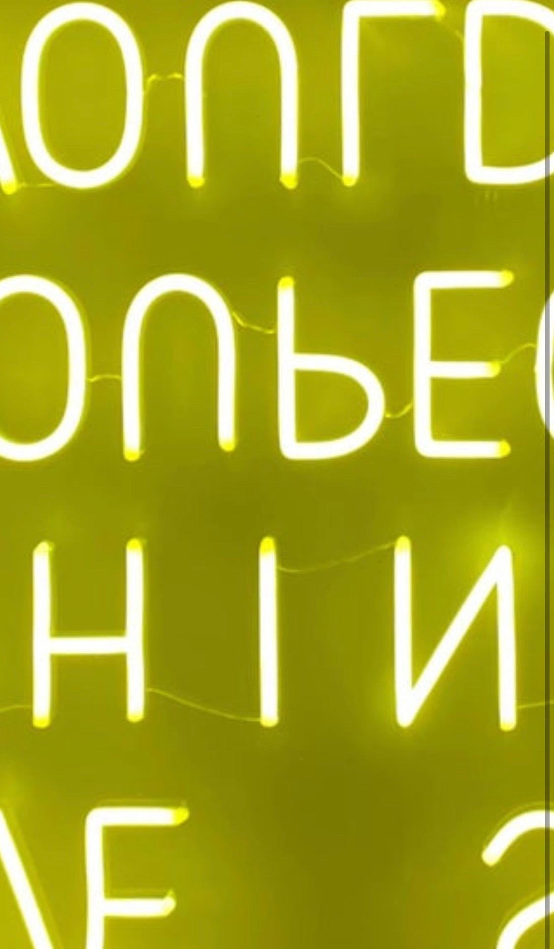Faith by BATIK Oversize Neon Artwork For Sale 4