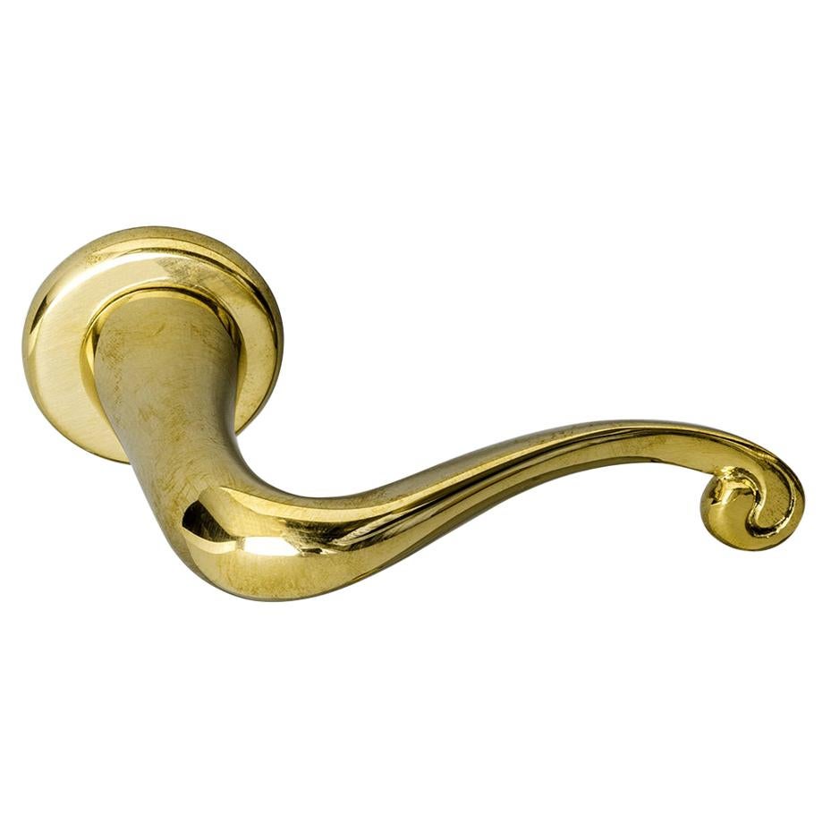 Polished Solid Brass Batlló door handle by Antoni Gaudi, 20th century design For Sale