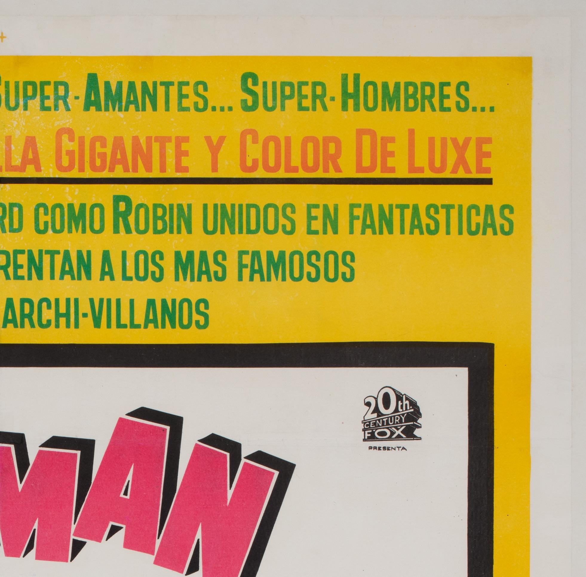 Argentine Batman 1966 Argentinian Film Poster For Sale