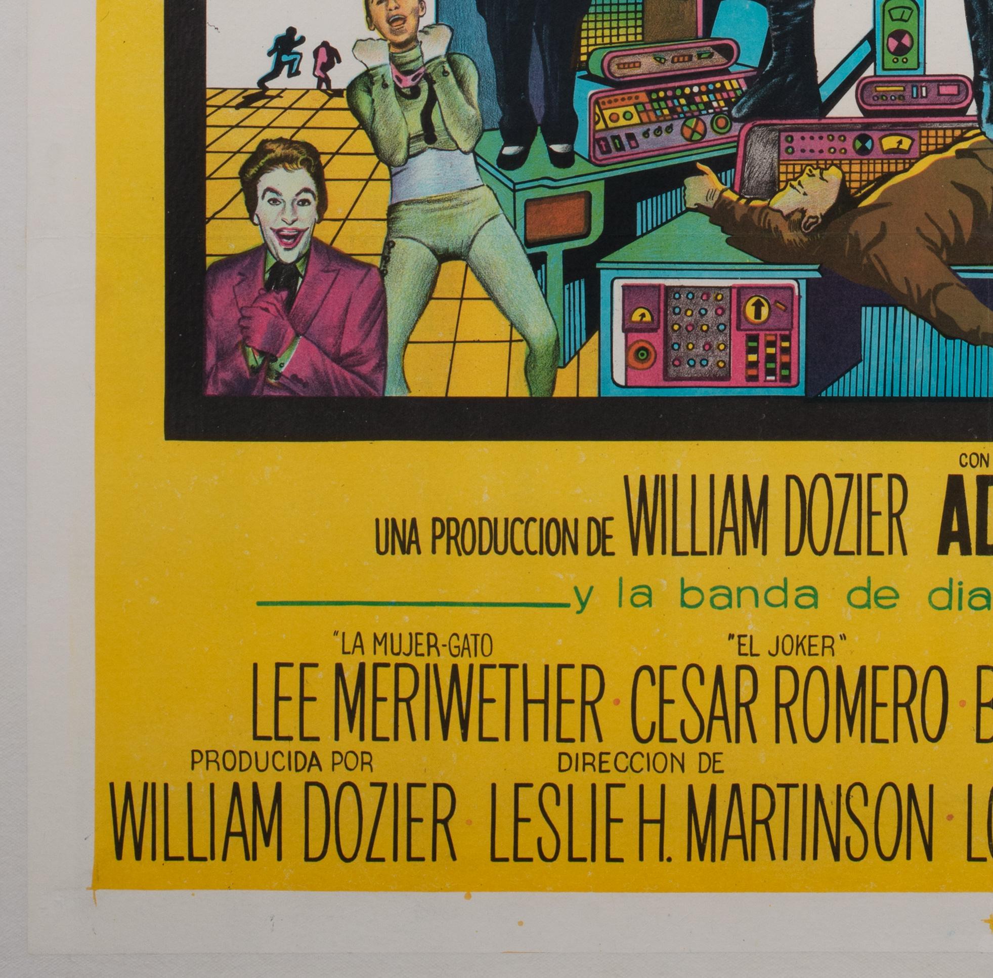 Linen Batman 1966 Argentinian Film Poster For Sale