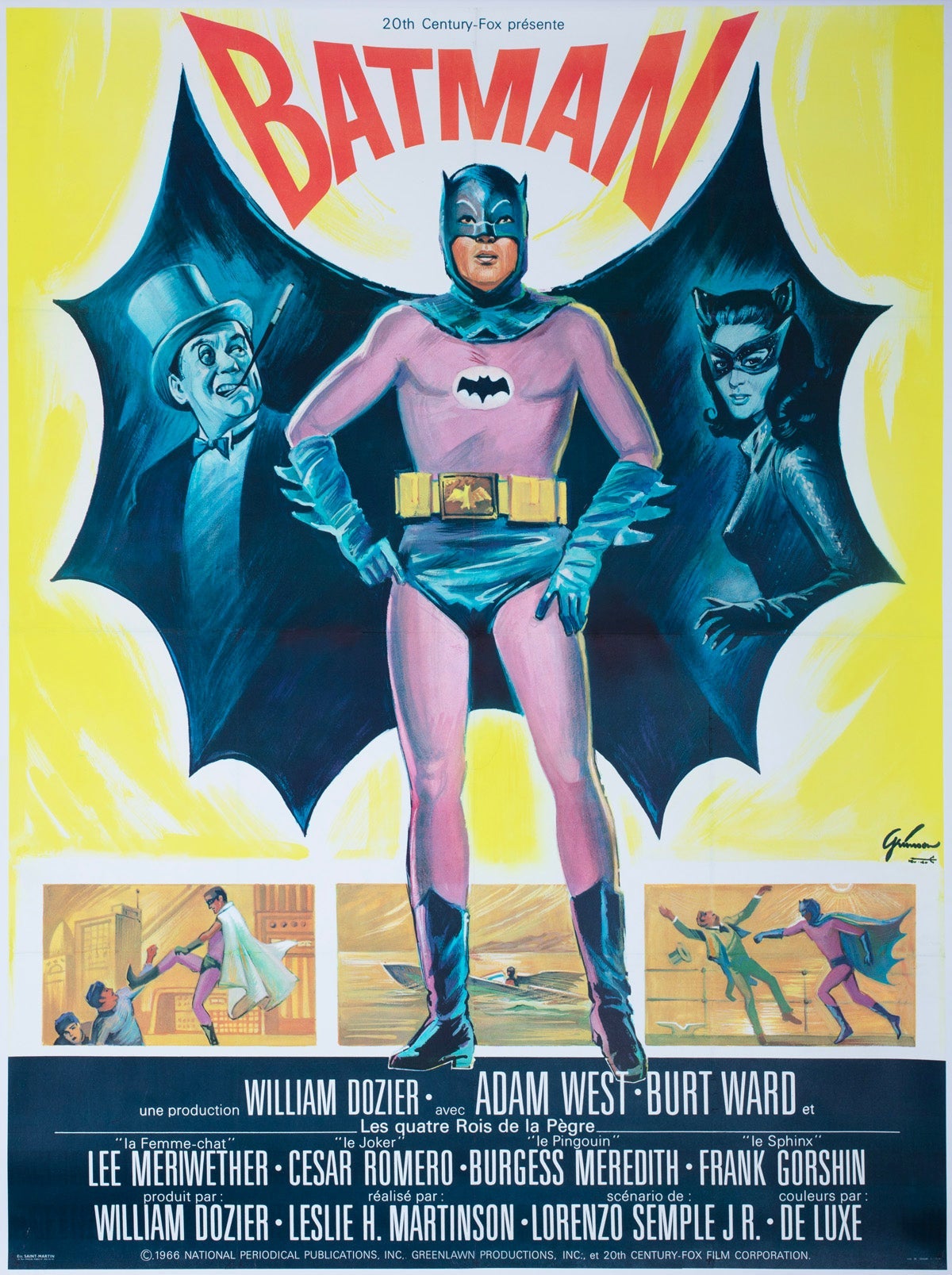 Batman 1966 French Grande Film Poster, Boris Grinsson For Sale