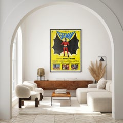 Batman 1966 Italian 2 Foglio Film Movie Poster, Superhero, Linen Backed