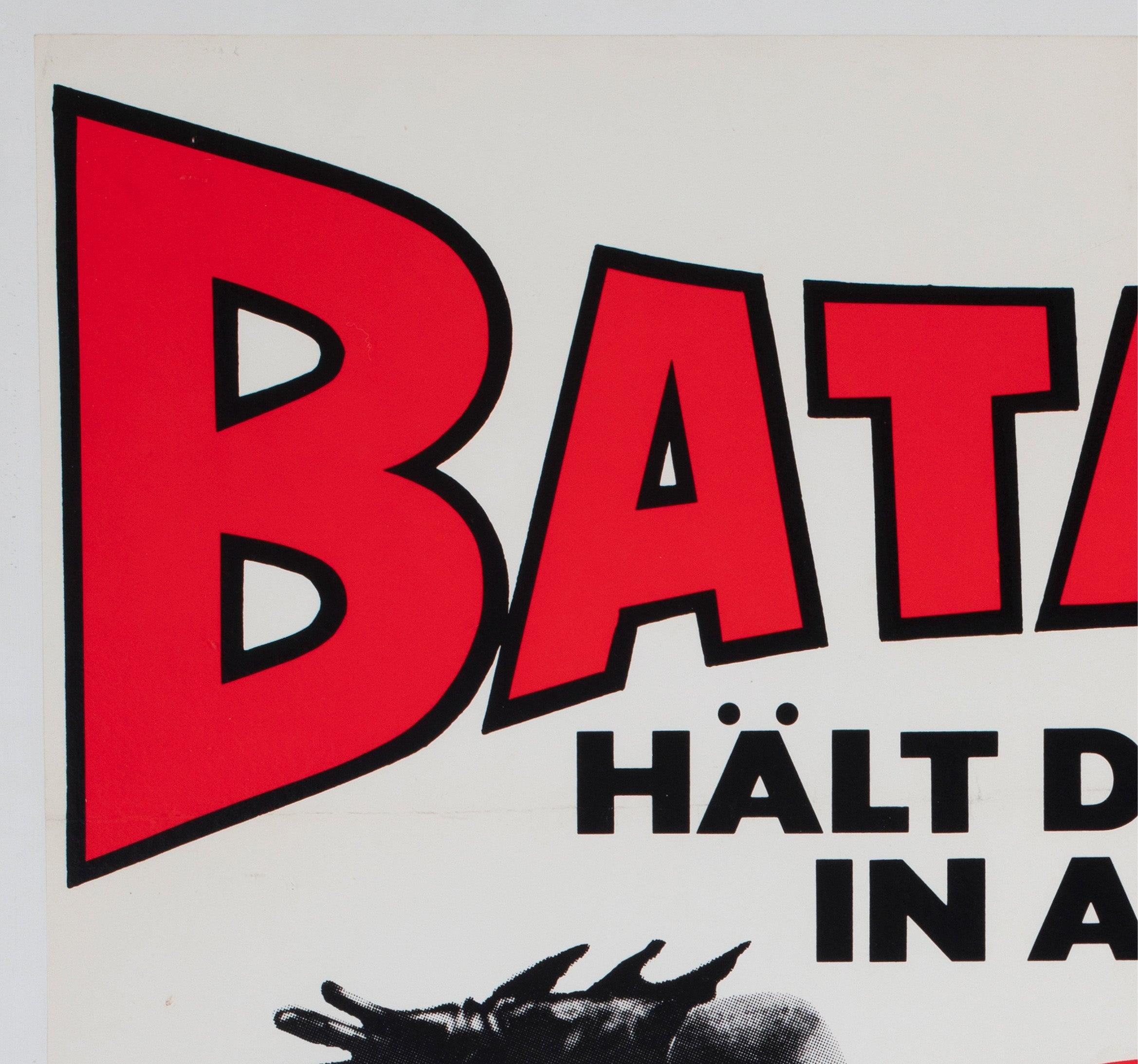 Batman 1970s German A1 Film Poster, Klaus Rutter In Excellent Condition For Sale In Bath, Somerset