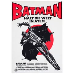 Poster cinematografico tedesco A1 di Batman degli anni '70, Klaus Rutter