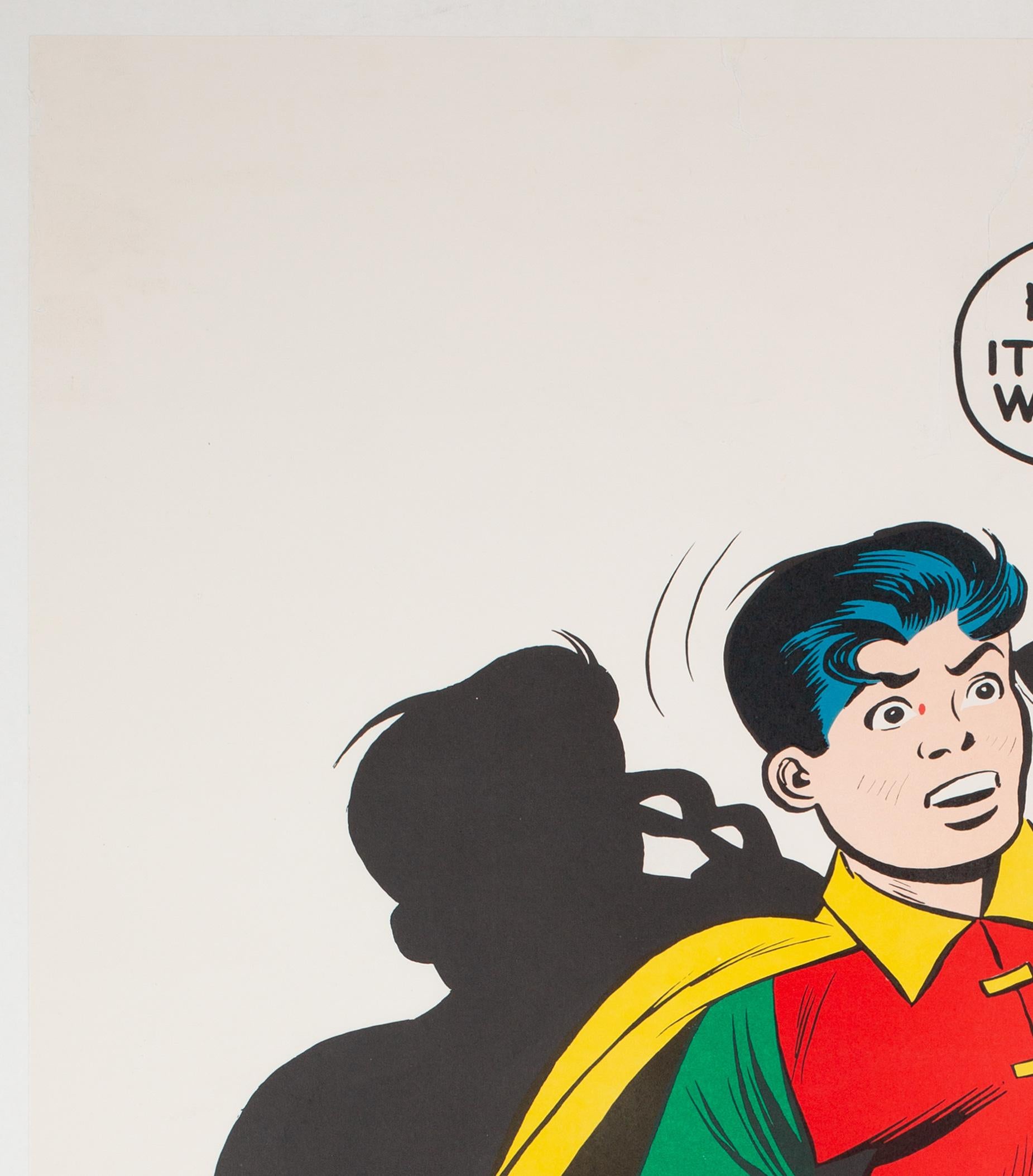 Batman and Robin vintage 1966 US Film Movie Poster, Carmine Infantino

Robin - The Boy Wonder!

Fabulous original 1960s Robin The Boy Wonder poster - Printed by G & F Posters NYC official licensees Copyright National Periodical Publications Inc
