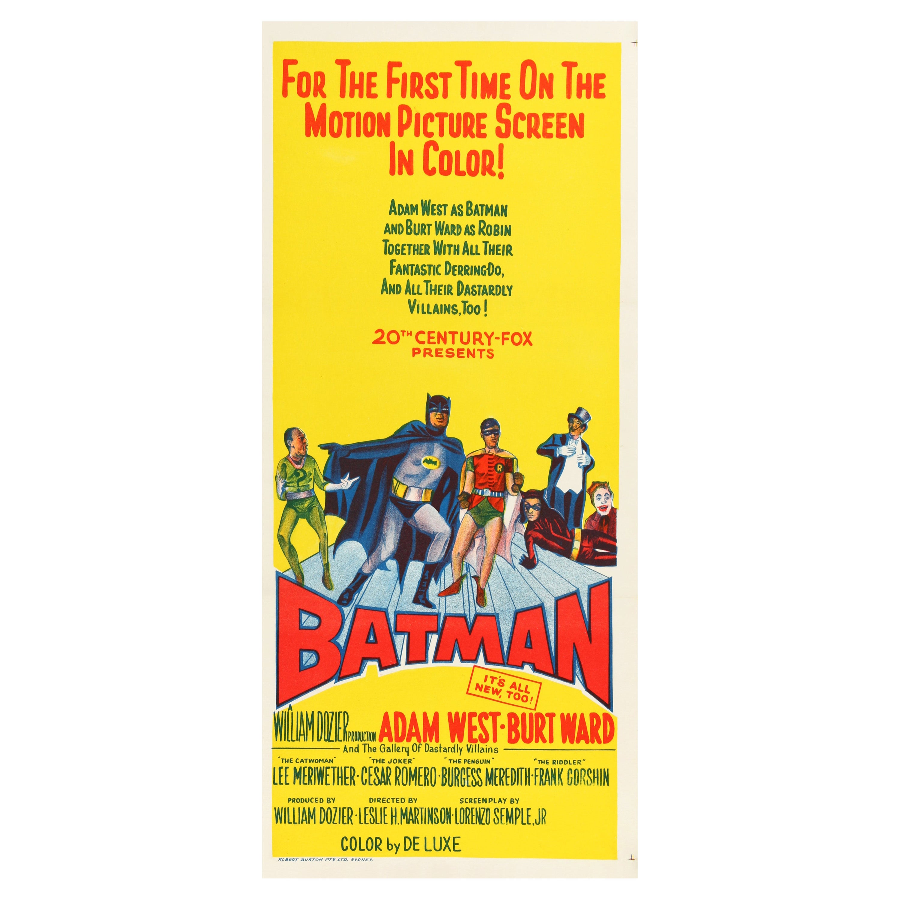 Originales australisches Daybill-Filmplakat „Batman“, 1966