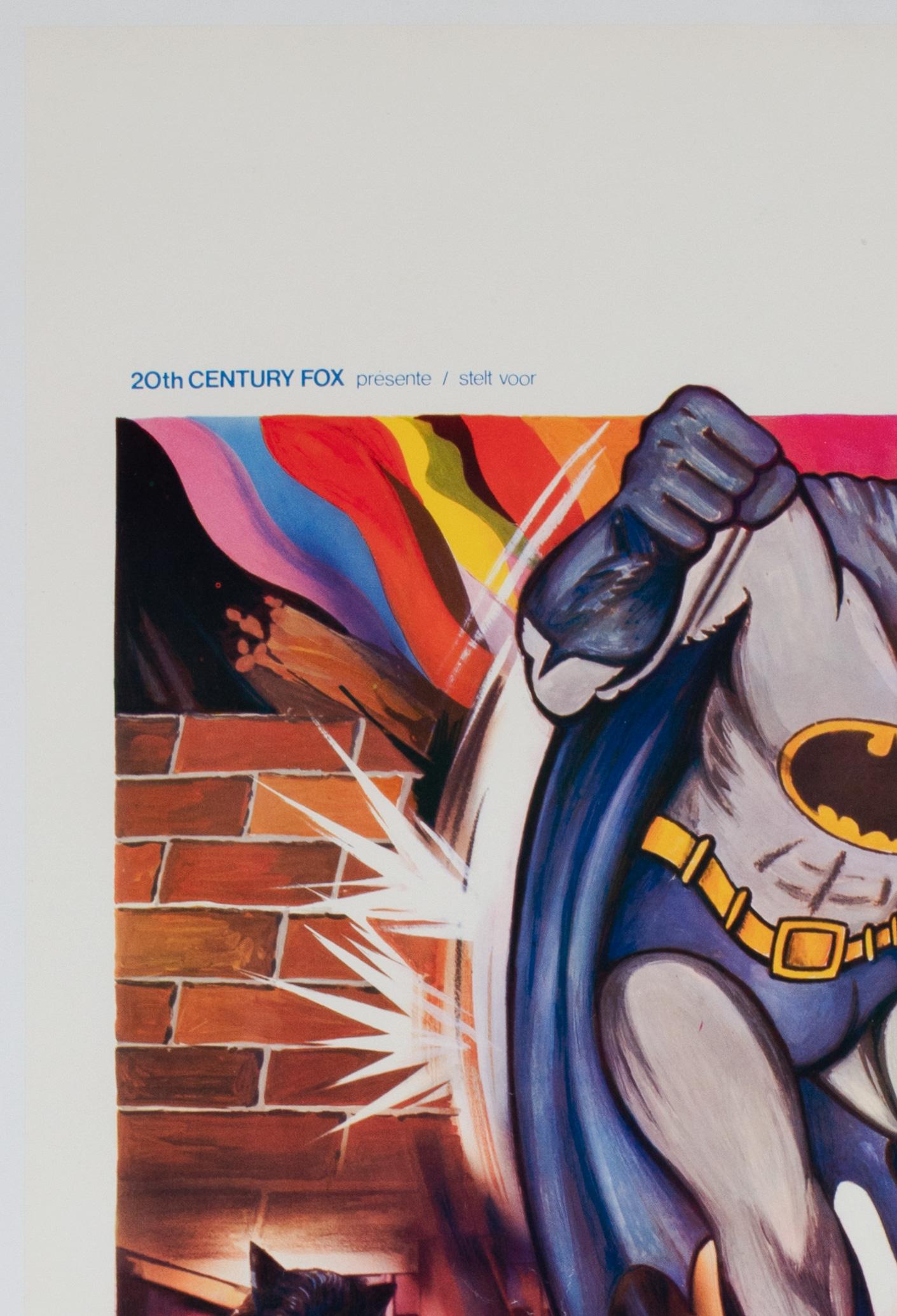 Batman R1970s Belgian Film Poster In Excellent Condition For Sale In Bath, Somerset