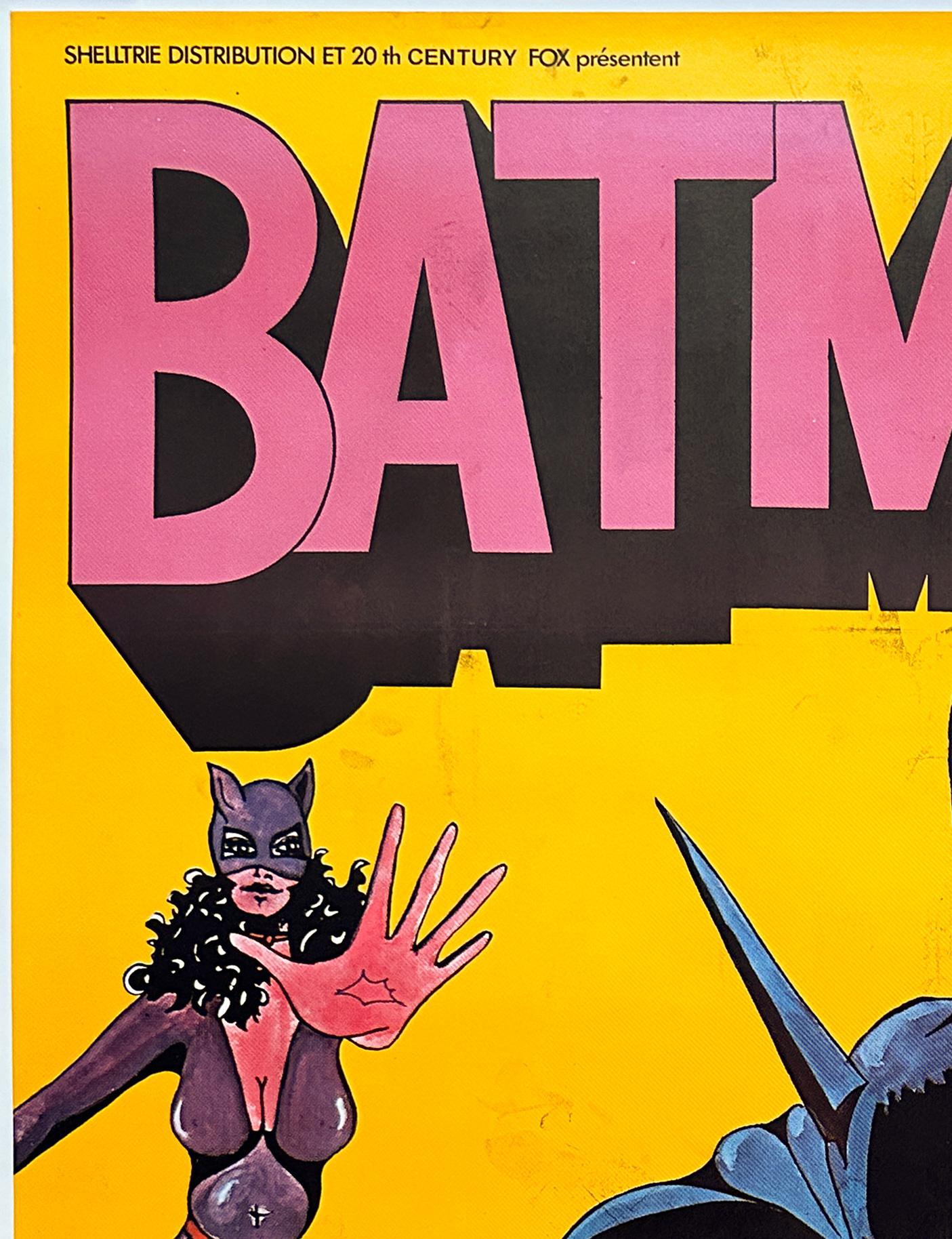 Batman R1970s French Grande Film Movie Poster In Excellent Condition For Sale In Bath, Somerset