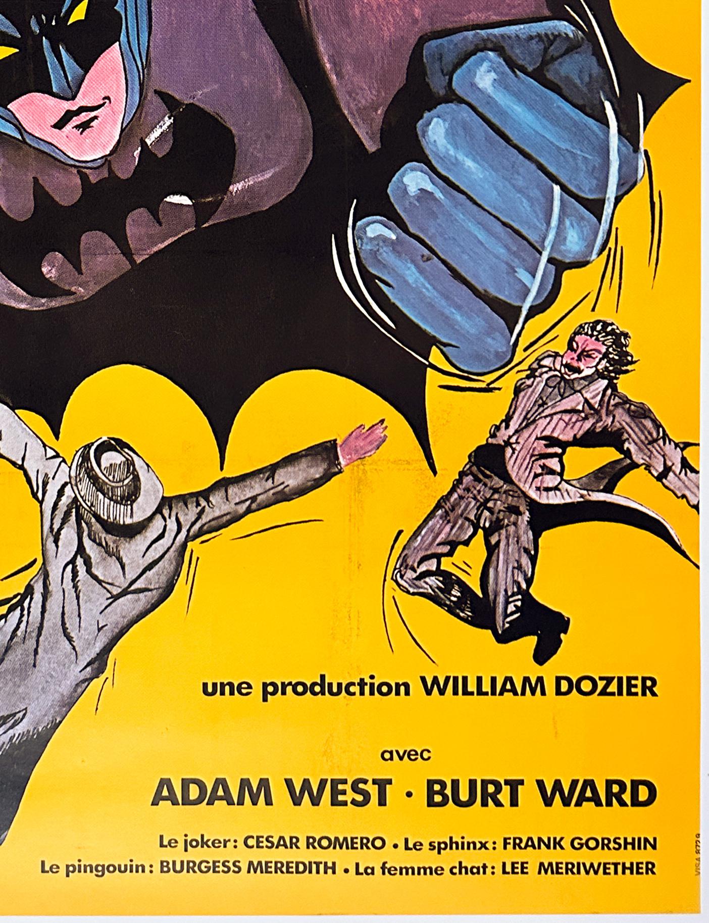 Batman R1970s French Grande Film Movie Poster For Sale 1