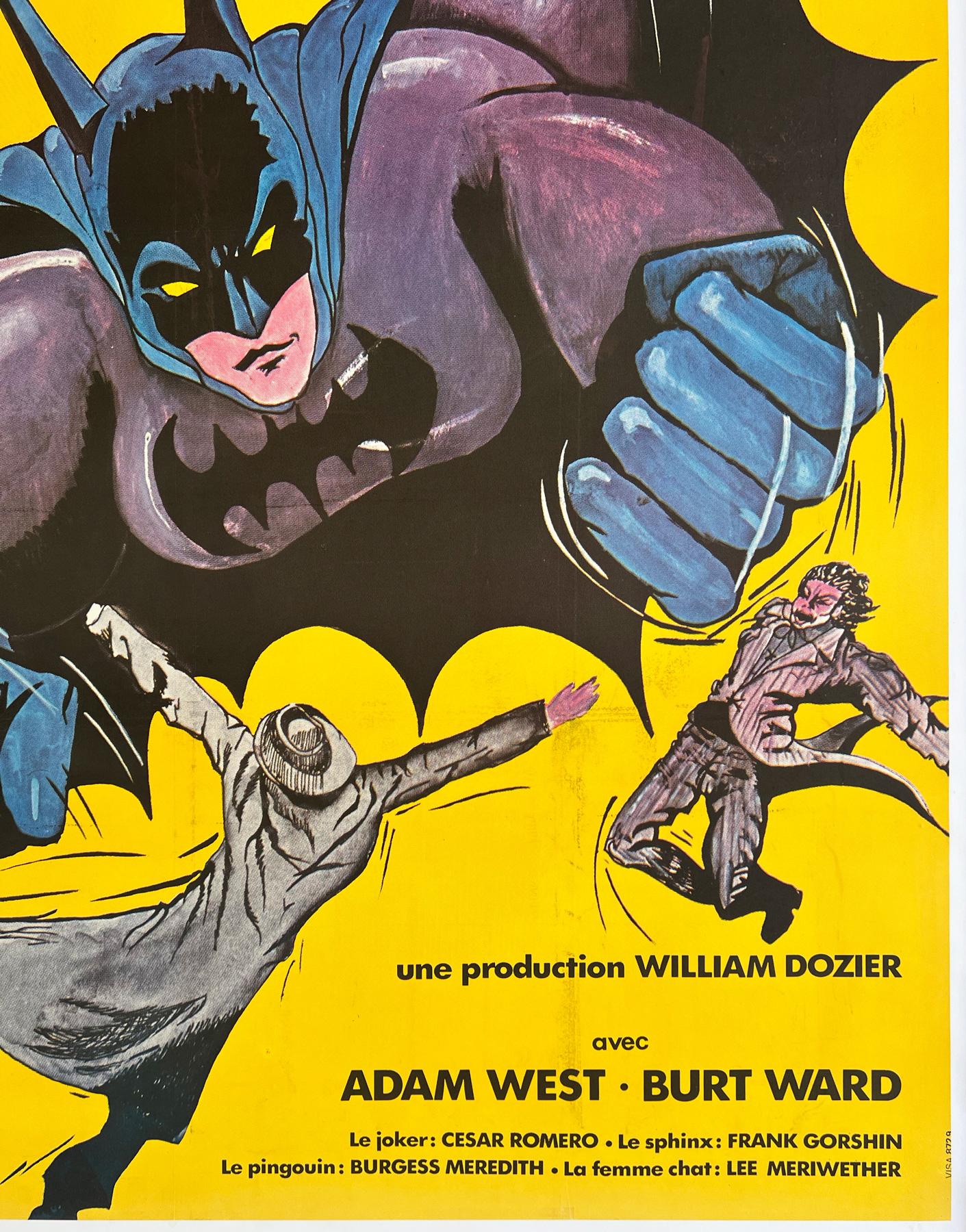 Linen Batman R1970s French Grande Film Movie Poster For Sale