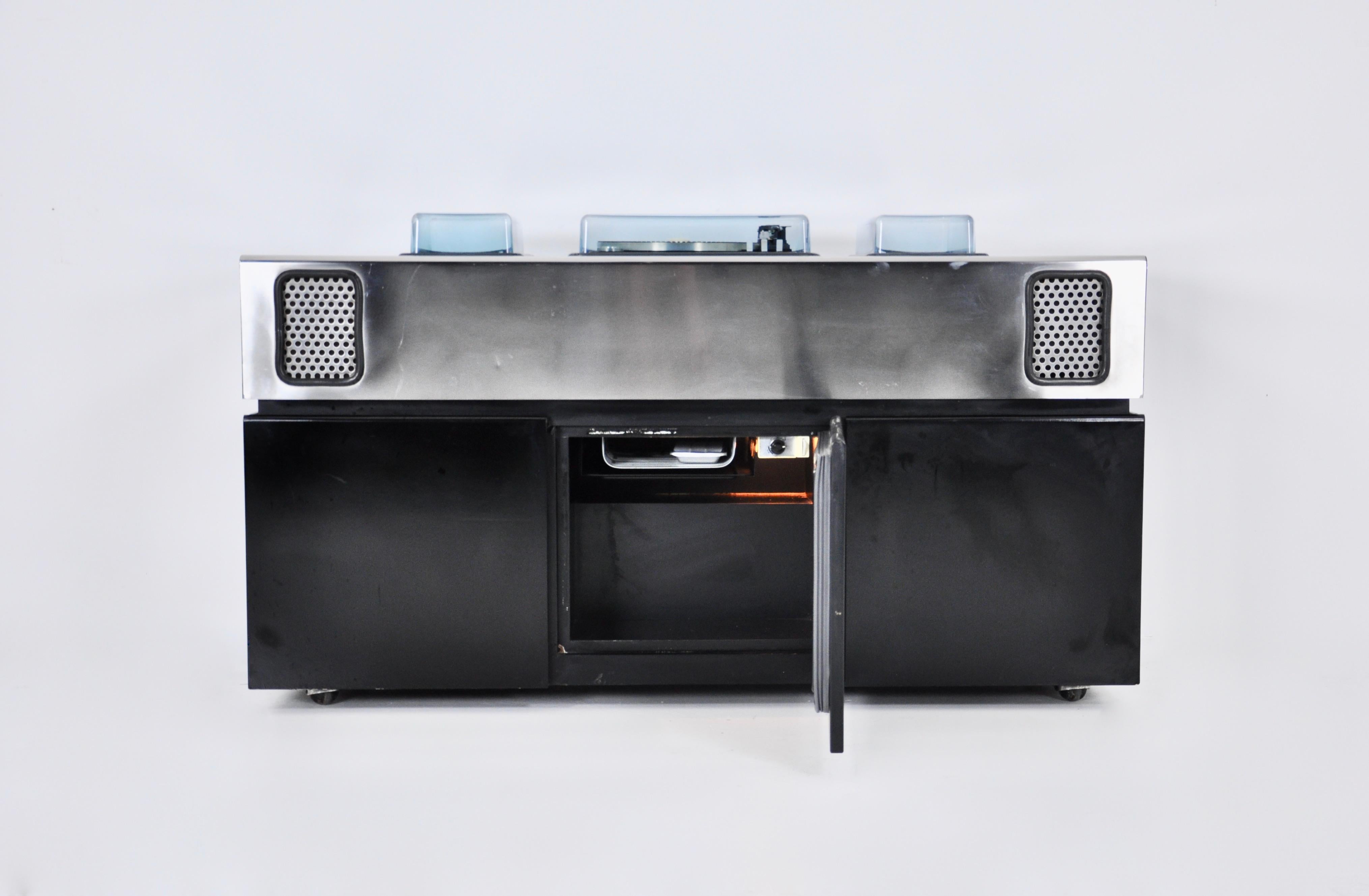 Late 20th Century Batman stereo radio bar by Adalberto dal Lago & Adam Tihany for G. Rossi , 1970s For Sale