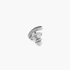 Épingle Baton avec diamant noir en argent sterling