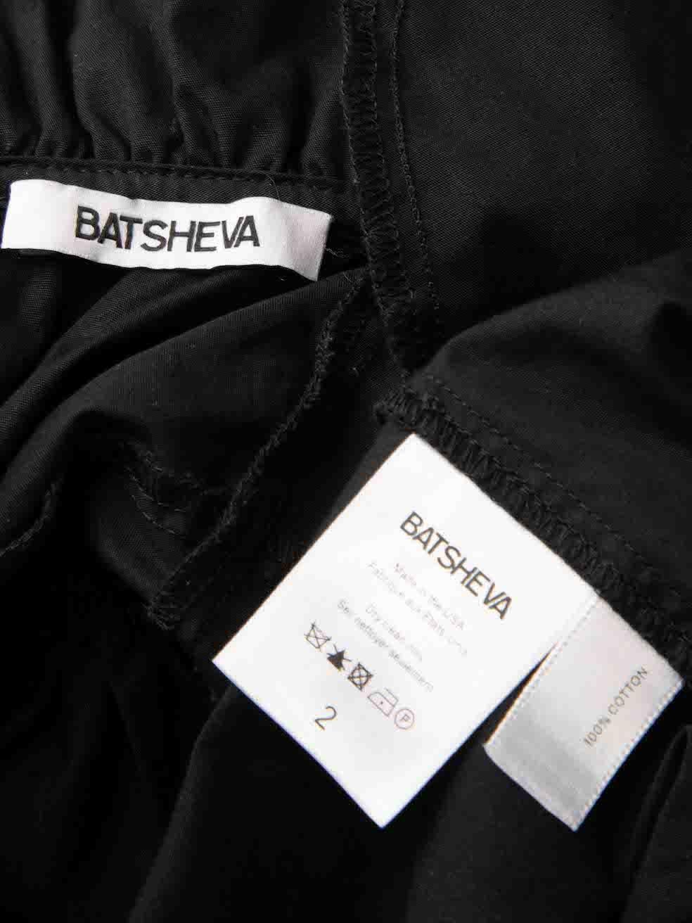 Batsheva, mini robe noire à col volanté, taille XS Excellent état - En vente à London, GB