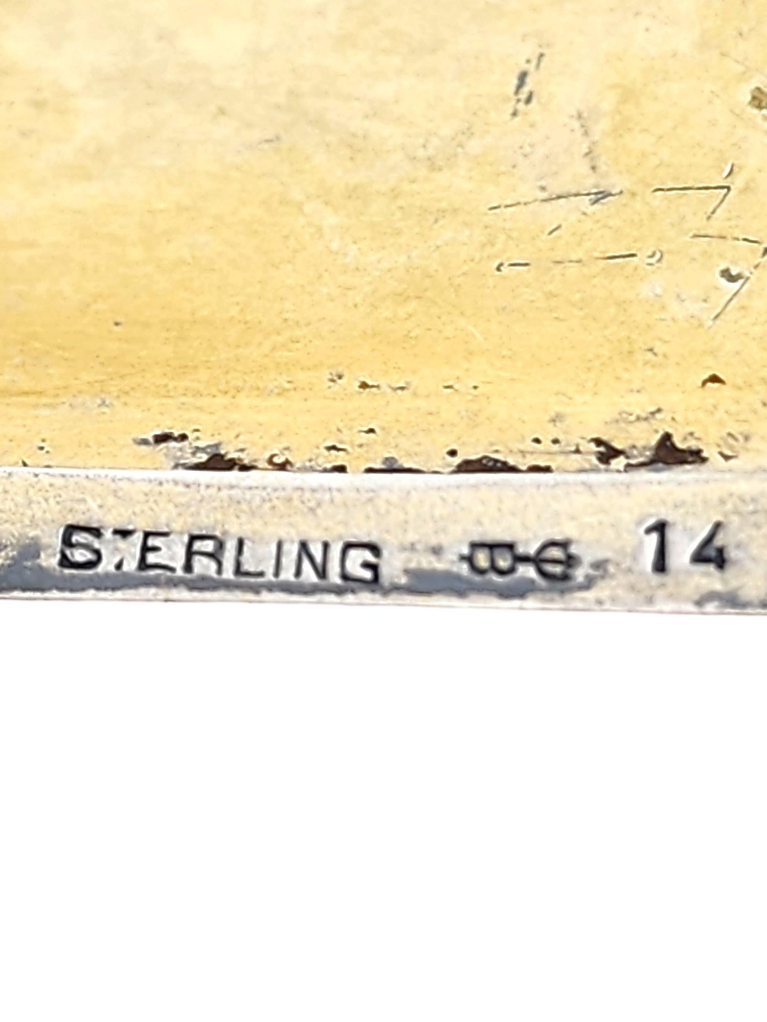 Portacarte in argento Battin & Co 1896-1922 #18443 in vendita 4