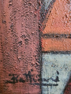 Woman Seated in a Klismos Chair. Italian School, Transavantgarde Oil on Canvas.