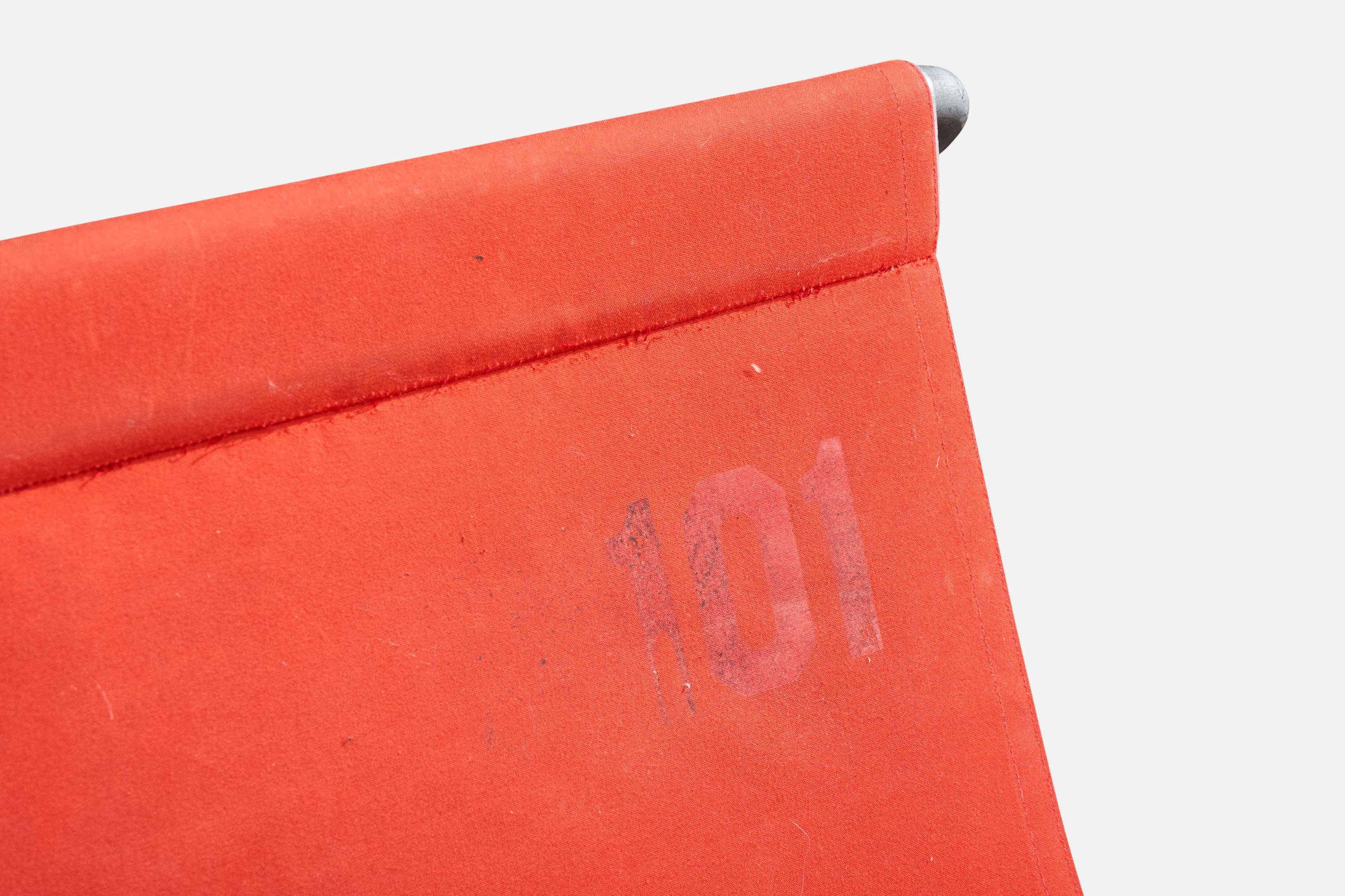 Battista und Gino Giudici, Loungesessel, Stahl, Segeltuch, Schweiz, 1945 im Angebot 5