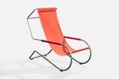 Battista and Gino Giudici, Lounge Chair, Steel, Canvas, Switzerland, 1945