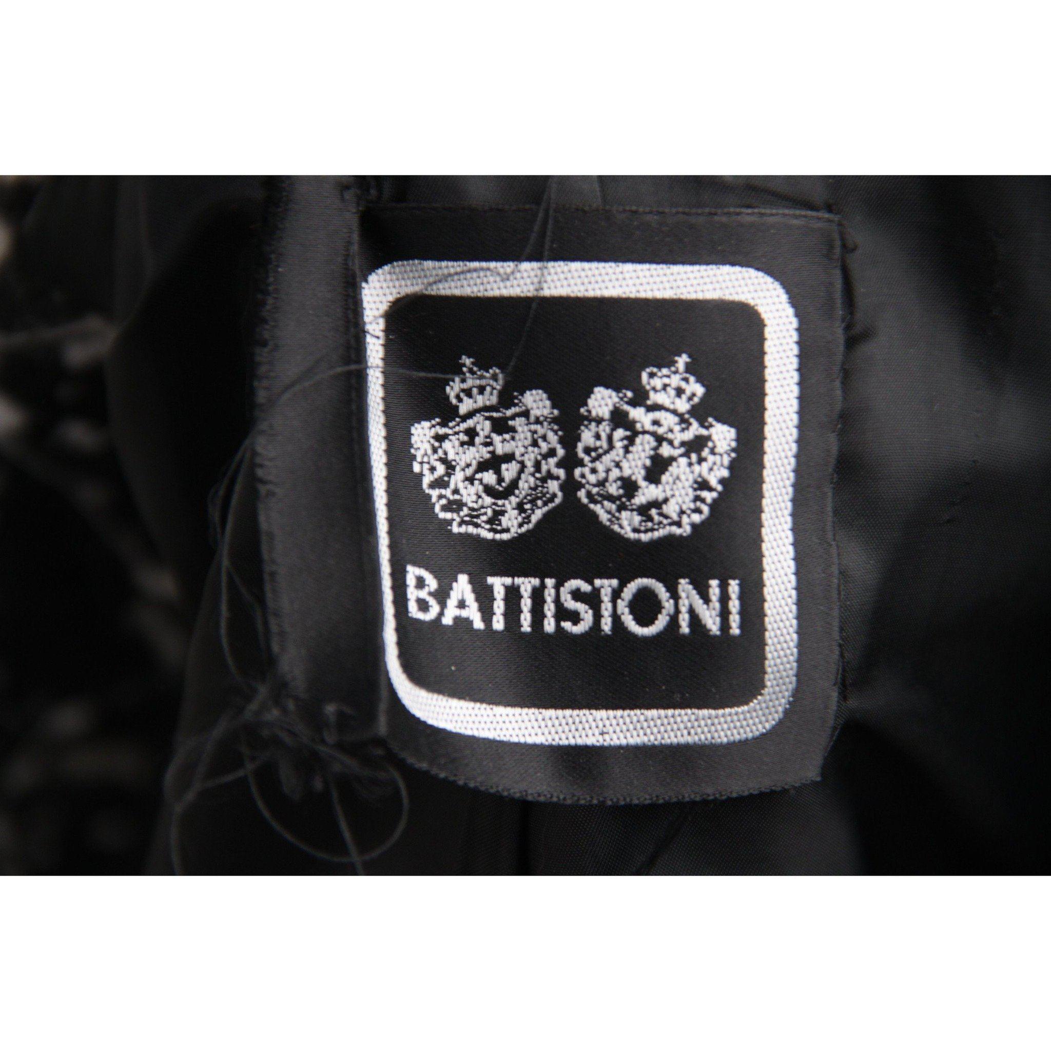 BATTISTONI ROMA Black & White Wool TEXTURED BLAZER Jacket SZ 42 In Good Condition In Rome, Rome