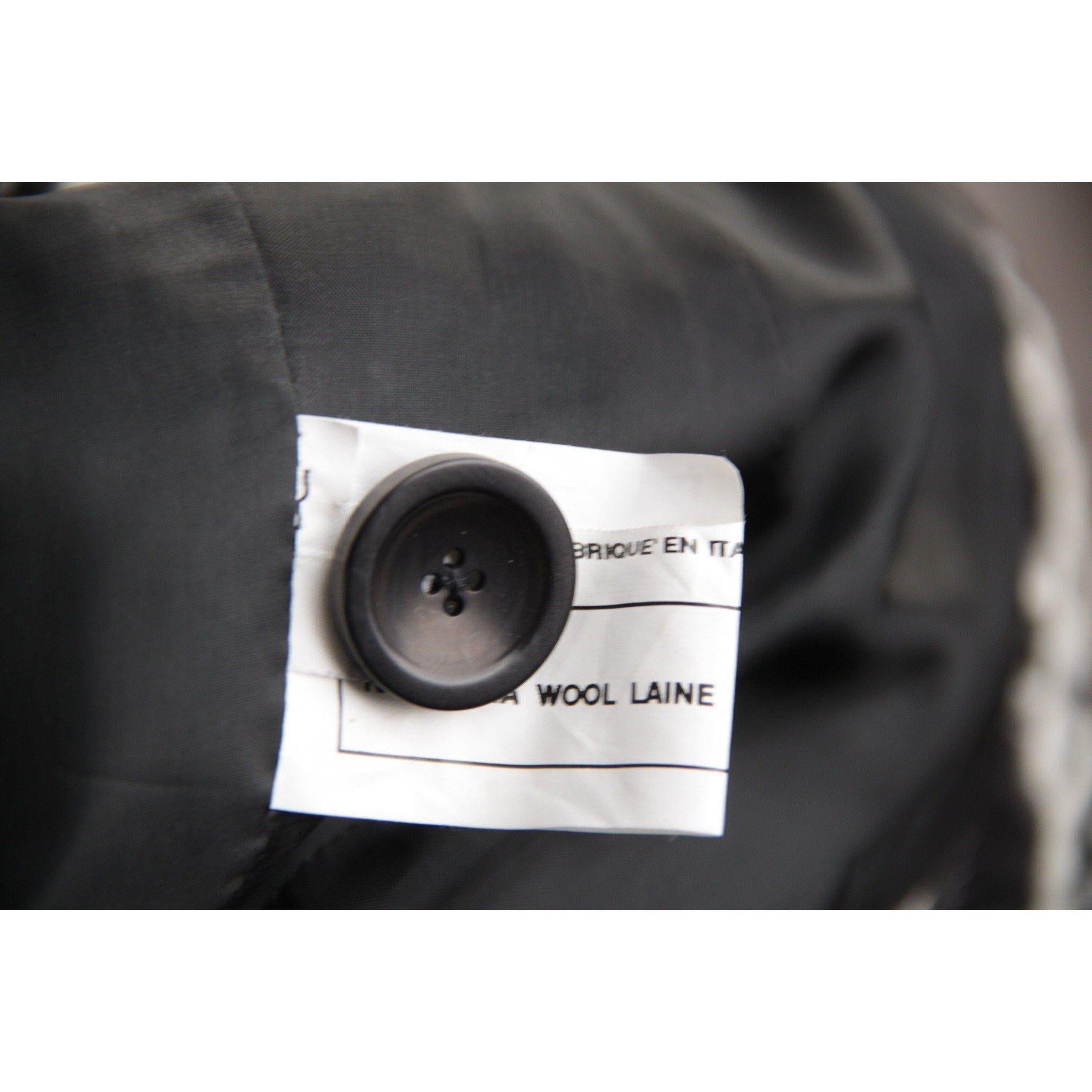 Women's BATTISTONI ROMA Black & White Wool TEXTURED BLAZER Jacket SZ 42