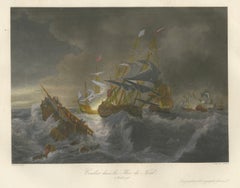 Battle in the North Sea at Calais after Théodore Gudin, c.1845