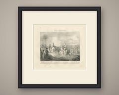 Battle of Aboukir, the Ottoman Surrender, Antique Madou Lithograph, 1827