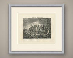 Battle of Bassano, Bonaparte and the Dog, Antique Madou Lithograph, 1827