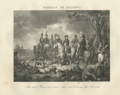 Battle of Bassano, Bonaparte and the Dog, Antique Madou Lithograph, 1827