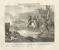 Battle of Castiglione, Bonaparte and His Staff, Antique Madou Lithograph, 1827