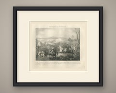 Battle of Marengo, Desaix Arrives, Antique Madou Lithograph, 1827