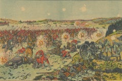 Battle of Maubeuge 1914 – WWI German Illustrated War Print, Color Lithograph