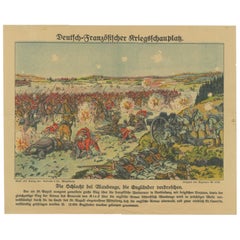 Battle of Maubeuge 1914 – WWI German Illustrated War Print, Color Lithograph