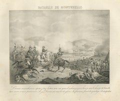 Battle of Montebello, General Lannes, Antique Madou Lithograph, 1827