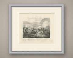 Battle of Mount Tabor, Napoleon Relieves Kleber, Antique Madou Lithograph, 1827