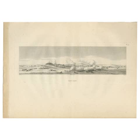 Battle of Samannoud, Denon in Egypt, Napoleon Egypt Campaign Engraving, 1802
